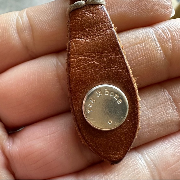 rag & bone Anthro Newbury tan canvas stacked heel ankle booties women’s 40 / 9.5 - Picture 6 of 8